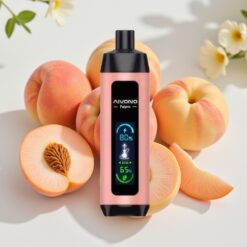 Aivono AIM FATPRO 22000 Puffs Wegwerp Vape Perzik IJs met 28ml E-liquid, 0.6 ohm Mesh Coil en Eco/Boost Dual Modes