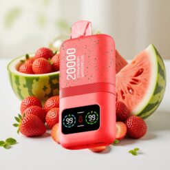 Aivono AIM MAGIC 20000 Puffs Wegwerp Vape Aardbei Watermeloen – 26ml E-liquid, Dual Mesh Coils, LCD-scherm, Type-C Oplaadbaar
