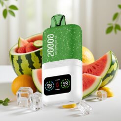 Aivono AIM MAGIC 20000 Puffs Wegwerp Vape Watermeloen IJs – 26ml E-liquid, Dual Mesh Coils, LCD-scherm, Type-C Oplaadbaar, 600mAh Batterij
