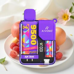 Aivono AIM-TANK 9500 Puffs Wegwerp Vape Sakura Druif met 18ml E-vloeistof, 650mAh Batterij en LCD-scherm