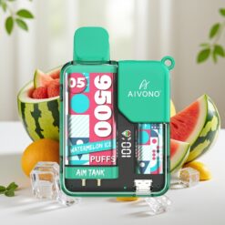 Aivono AIM-TANK 9500 Puffs Wegwerp Vape Watermeloen IJs – 18ml, 650mAh, LCD-scherm