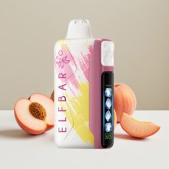 Elf Bar Ice King 40000 Puffs Disposable Vape Perzik+ met 20ml E-Liquid, 5% Nicotine en Oplaadbare 850mAh Batterij
