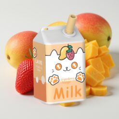 LAVIE Milk 7000 Puffs Wegwerp Vape Aardbei Mango – 16ML, 600mAh, Type C