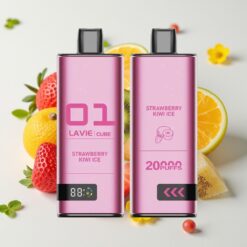 Lavie Cube 20000 Puffs Wegwerp Vape Aardbei Kiwi IJs – 28ML, 2%/5% Nicotine, Type C Opladen