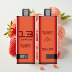Lavie Cube 20000 Puffs Wegwerp Vape Aardbei Lychee IJs – 28ML, 2%/5% Nicotine, Type C Opladen