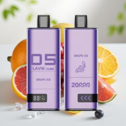Lavie Cube 20000 Puffs Wegwerp Vape Druiven IJs – 28ML, 2%/5% Nicotine, Type C Opladen
