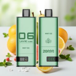 Lavie Cube 20000 Puffs Wegwerp Vape Munt Ijs – 28ML Vloeistof, 5% Zout Nicotine, Type C Opladen