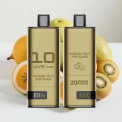 Lavie Cube 20000 Puffs Wegwerp Vape Passievrucht Kiwi Guave – 28ML Vloeistof, 600mAh Batterij, Type C Opladen