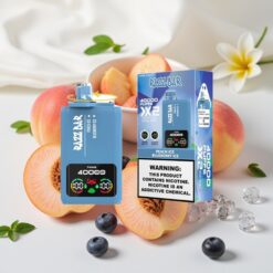 Razz Bar 40000 Puffs Wegwerp Vape met Schermweergave – Perzikijs & Bosbessenijs