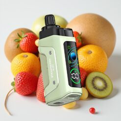 Razz Bar 45000 Puffs Wegwerp Vape Aardbei Kiwi – 1.0 Ohm Mesh Coil, Type-C Oplaadbaar, 20 mg/ml Nicotine