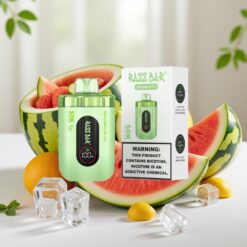 Razz Bar 50K Puffs Wegwerp Vape Watermeloen IJs – 50000 Puffs, 1.0 Ohm Mesh Coil, Type-C Oplaadbaar