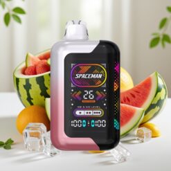 SMOK SPACEMAN SP40000 Nicotinevrije Disposable – 20ml – 0mg – 40000 Puffs – Dynamisch Licht – Aanpasbare Ijsintensiteit – Watermeloen Ijs