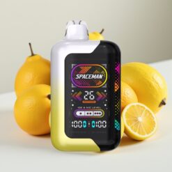 SMOK SPACEMAN SP40000 Zero Nicotine Disposable - 20ml 0% Nicotine Zout, 1000mAh Oplaadbare Vape met 2.28" Scherm, 4 Vermogensstanden & 4 IJsintensiteiten - Citroen Pop